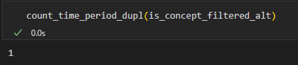 screenshot of interactive python terminal showing execution of find_start_end_diff()